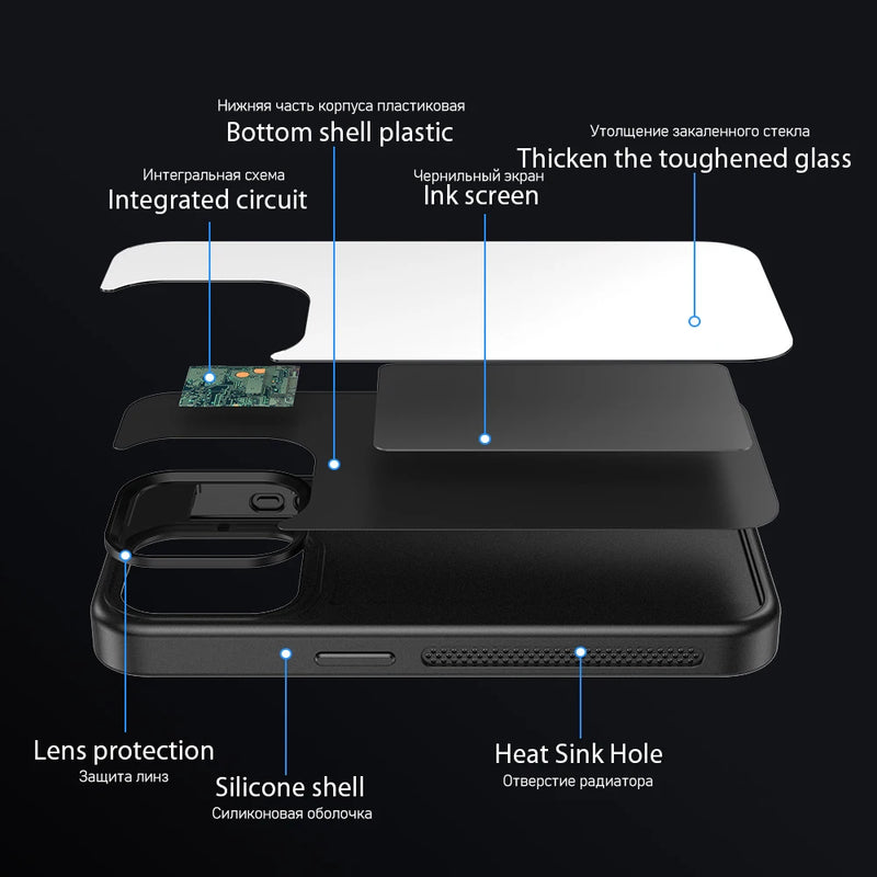 Nova tecnologia função nfc caso de telefone para iphone 15 14 13 pro max casos diy e tela de tinta capa de telefone resistente ao desgaste caso de iphone inteligente